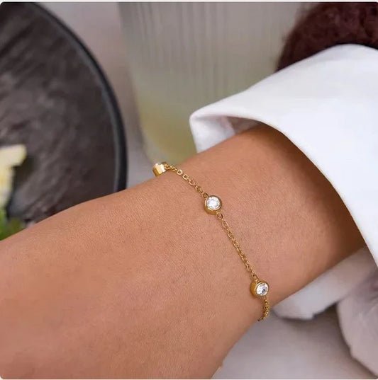 Abby Zirconia Bracelet in Gold