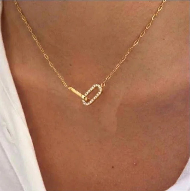 Nala Crystal Necklace in Gold