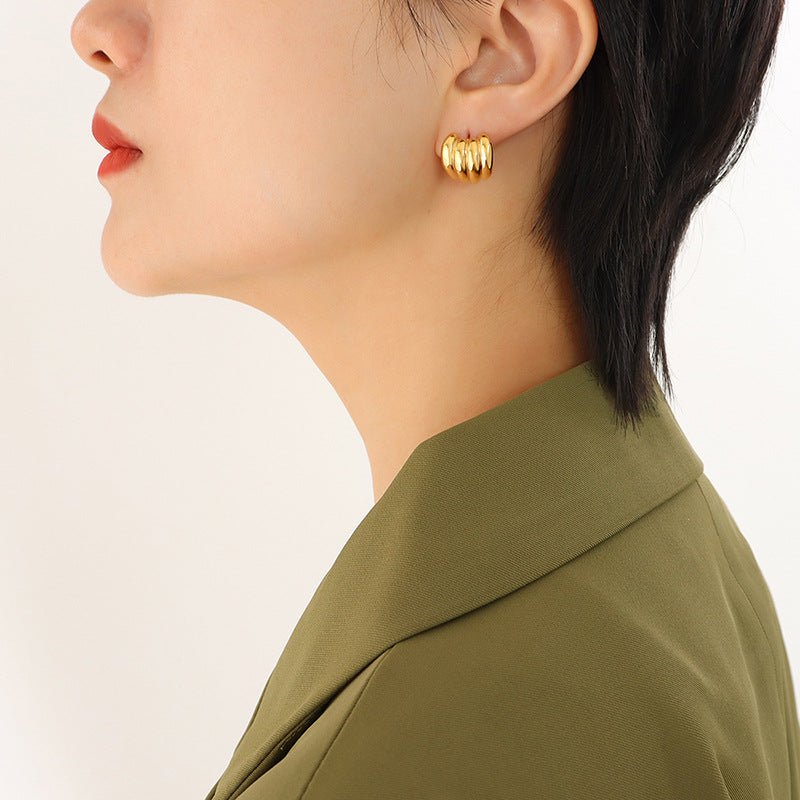 Isabella Stud Earrings in Gold