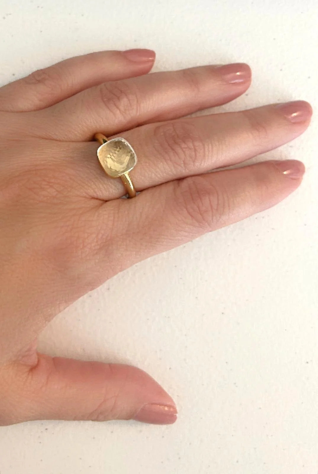 Quinn Crystal Ring in Gold