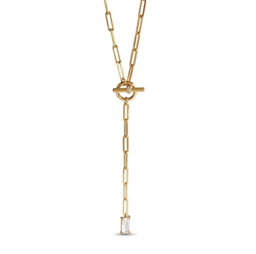 Cordelia Crystal Necklace in Gold