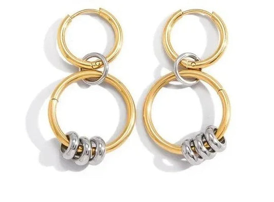 Abbie Hoop Earrings in Gold
