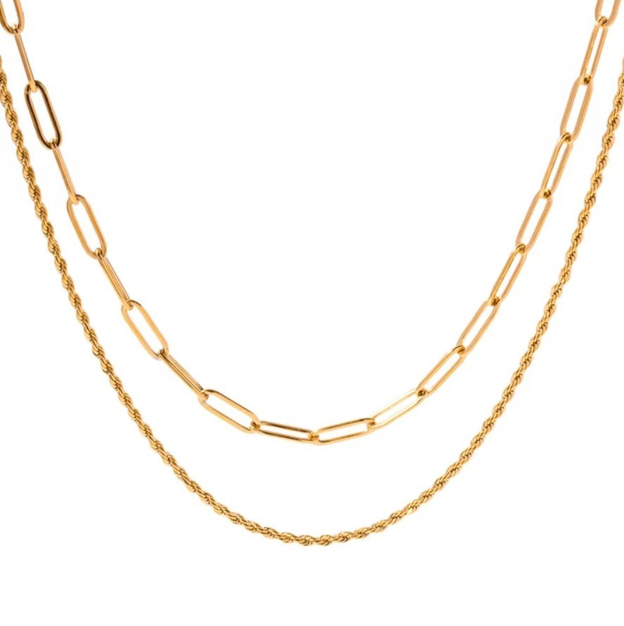 Hazel Multi Strand Necklace in Gold
