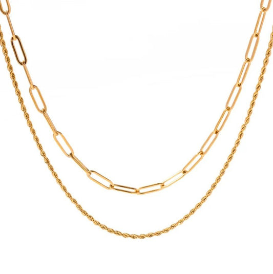 Hazel Multi Strand Necklace in Gold