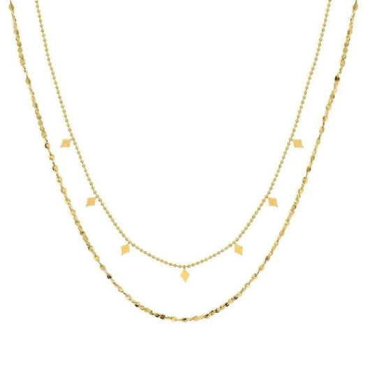 Jasmine Multi Strand Necklace in Gold