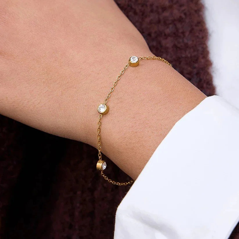 Abby Zirconia Bracelet in Gold