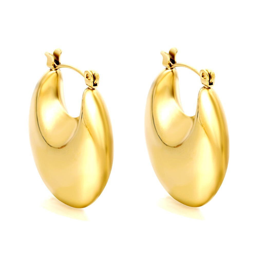 Sage Hoop Earrings in Gold