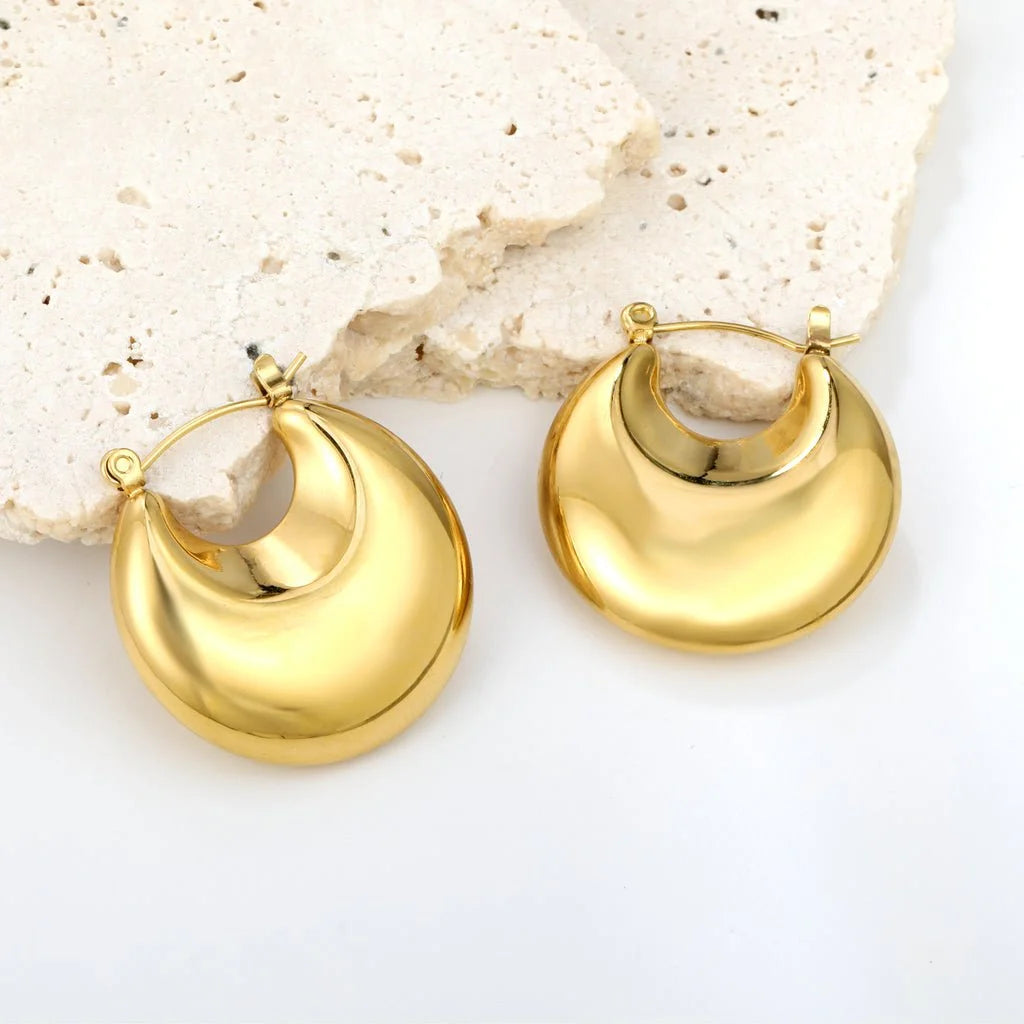Sage Hoop Earrings in Gold