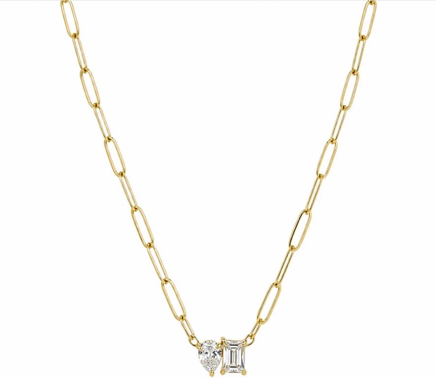 Bennett Crystal Necklace in Gold