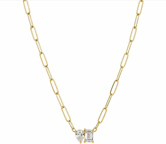 Bennett Crystal Necklace in Gold