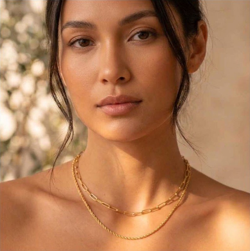 Hazel Multi Strand Necklace in Gold