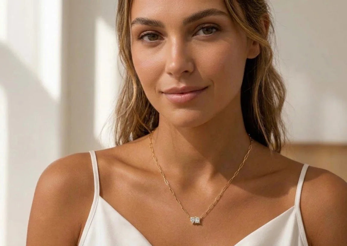 Bennett Crystal Necklace in Gold