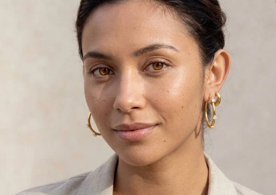 Malani C-Hoop Earrings in Gold