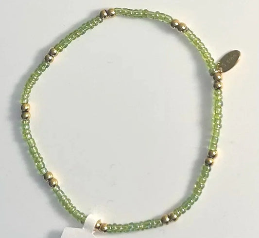 Mimi Green Beaded Bracelet