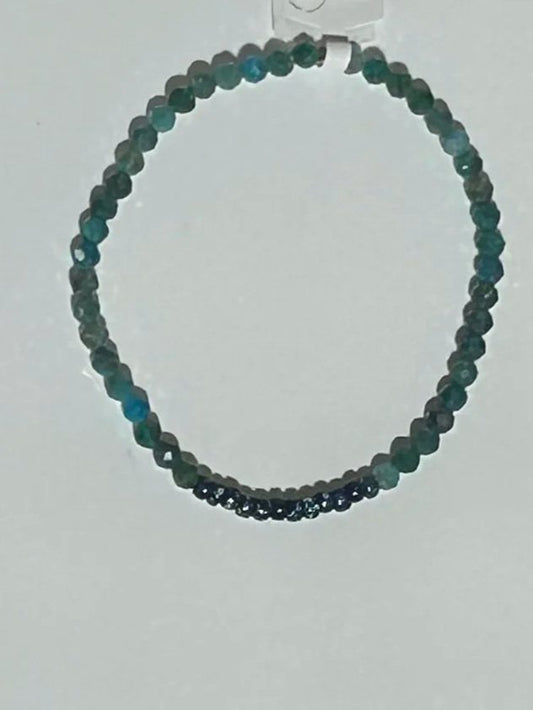 Mimi Blue Stretch Beaded Bracelet