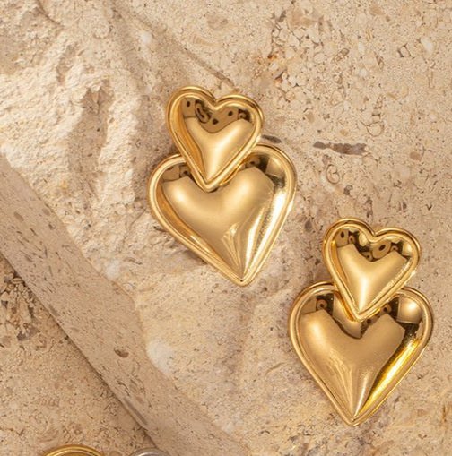 Katherine Heart Drop Earrings