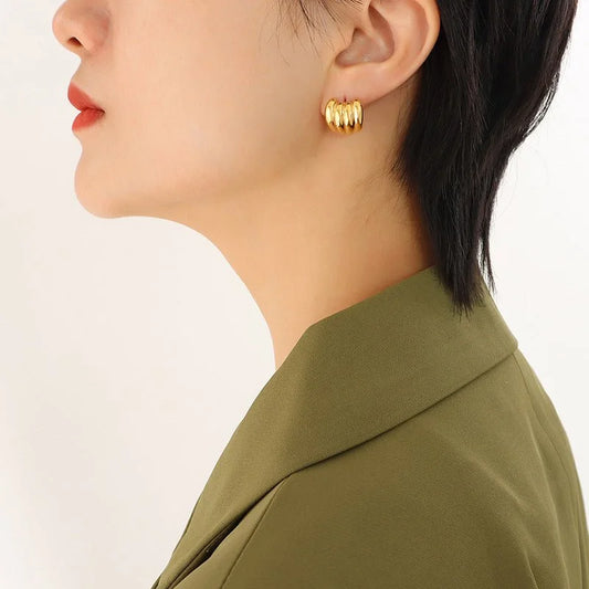 Isabella Stud Earrings in Gold