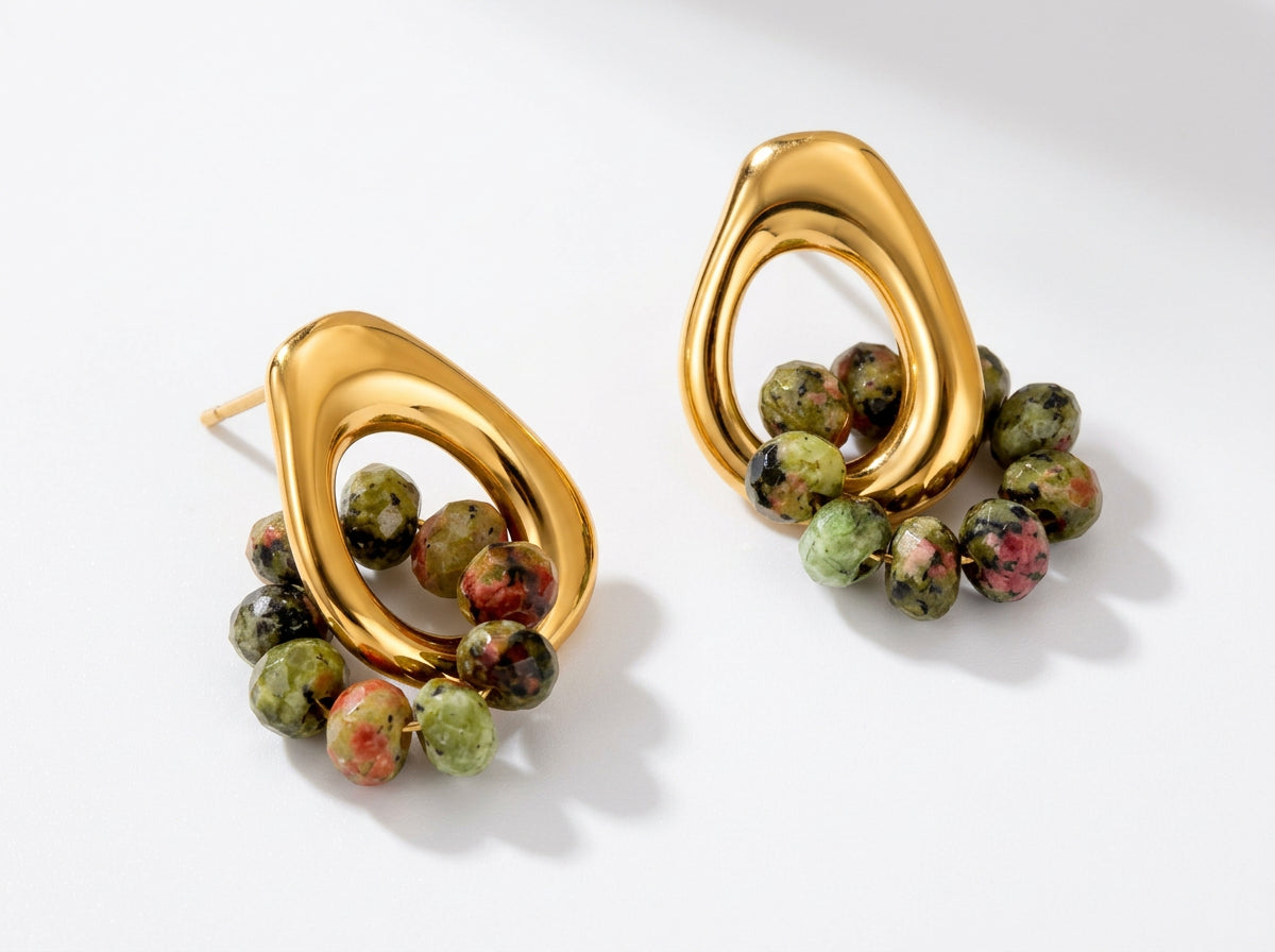 Maggie Earrings with stone
